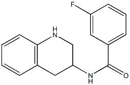 3-fluoro-N-(1,2,3,4-tetrahydroquinolin-3-yl)benzamide Struktur