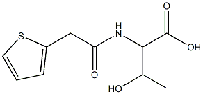 3-hydroxy-2-[(thien-2-ylacetyl)amino]butanoic acid Struktur