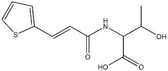 3-hydroxy-2-{[(2E)-3-thien-2-ylprop-2-enoyl]amino}butanoic acid Struktur