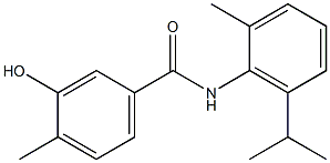 3-hydroxy-4-methyl-N-[2-methyl-6-(propan-2-yl)phenyl]benzamide Struktur