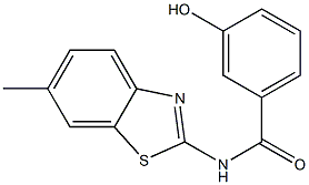 3-hydroxy-N-(6-methyl-1,3-benzothiazol-2-yl)benzamide Struktur