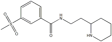 3-methanesulfonyl-N-[2-(piperidin-2-yl)ethyl]benzamide Struktur