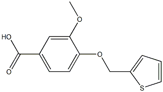 3-methoxy-4-(thiophen-2-ylmethoxy)benzoic acid Struktur