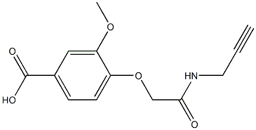 3-methoxy-4-[2-oxo-2-(prop-2-ynylamino)ethoxy]benzoic acid Struktur