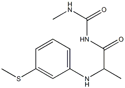 3-methyl-1-(2-{[3-(methylsulfanyl)phenyl]amino}propanoyl)urea Struktur