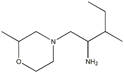 3-methyl-1-(2-methylmorpholin-4-yl)pentan-2-amine Struktur