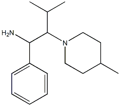 3-methyl-2-(4-methylpiperidin-1-yl)-1-phenylbutan-1-amine Struktur