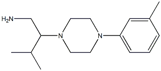 3-methyl-2-[4-(3-methylphenyl)piperazin-1-yl]butan-1-amine Struktur