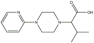 3-methyl-2-[4-(pyridin-2-yl)piperazin-1-yl]butanoic acid Struktur