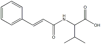 3-methyl-2-{[(2E)-3-phenylprop-2-enoyl]amino}butanoic acid Struktur