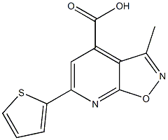 3-methyl-6-(thiophen-2-yl)pyrido[3,2-d][1,2]oxazole-4-carboxylic acid Struktur