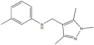 3-methyl-N-[(1,3,5-trimethyl-1H-pyrazol-4-yl)methyl]aniline Struktur