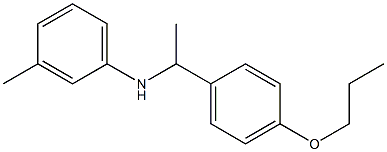 3-methyl-N-[1-(4-propoxyphenyl)ethyl]aniline Struktur