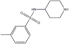 3-methyl-N-piperidin-4-ylbenzenesulfonamide Struktur