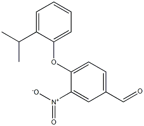 3-nitro-4-[2-(propan-2-yl)phenoxy]benzaldehyde Struktur