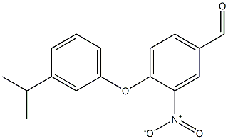 3-nitro-4-[3-(propan-2-yl)phenoxy]benzaldehyde Struktur