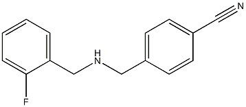 4-({[(2-fluorophenyl)methyl]amino}methyl)benzonitrile Struktur