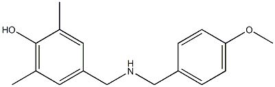 4-({[(4-methoxyphenyl)methyl]amino}methyl)-2,6-dimethylphenol Struktur