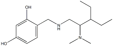 4-({[2-(dimethylamino)-3-ethylpentyl]amino}methyl)benzene-1,3-diol Struktur