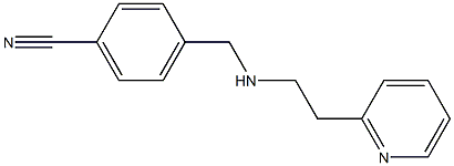 4-({[2-(pyridin-2-yl)ethyl]amino}methyl)benzonitrile Struktur