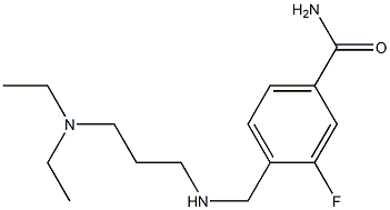 4-({[3-(diethylamino)propyl]amino}methyl)-3-fluorobenzamide Struktur