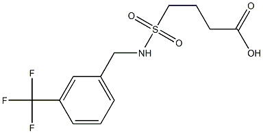 4-({[3-(trifluoromethyl)phenyl]methyl}sulfamoyl)butanoic acid Struktur