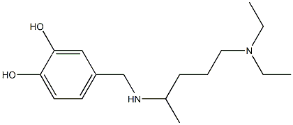 4-({[5-(diethylamino)pentan-2-yl]amino}methyl)benzene-1,2-diol Struktur