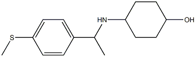 4-({1-[4-(methylsulfanyl)phenyl]ethyl}amino)cyclohexan-1-ol Struktur