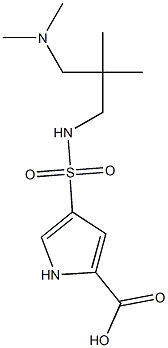 4-({2-[(dimethylamino)methyl]-2-methylpropyl}sulfamoyl)-1H-pyrrole-2-carboxylic acid Struktur