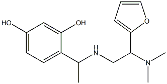 4-(1-{[2-(dimethylamino)-2-(furan-2-yl)ethyl]amino}ethyl)benzene-1,3-diol Struktur