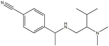 4-(1-{[2-(dimethylamino)-3-methylbutyl]amino}ethyl)benzonitrile Struktur