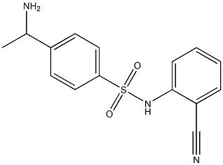 4-(1-aminoethyl)-N-(2-cyanophenyl)benzene-1-sulfonamide Struktur