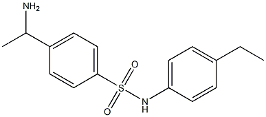 4-(1-aminoethyl)-N-(4-ethylphenyl)benzene-1-sulfonamide Struktur