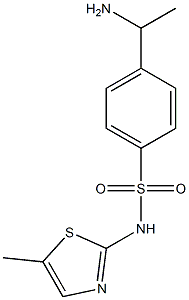 4-(1-aminoethyl)-N-(5-methyl-1,3-thiazol-2-yl)benzene-1-sulfonamide Struktur