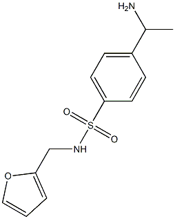 4-(1-aminoethyl)-N-(furan-2-ylmethyl)benzene-1-sulfonamide Struktur