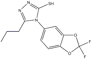 4-(2,2-difluoro-2H-1,3-benzodioxol-5-yl)-5-propyl-4H-1,2,4-triazole-3-thiol Struktur