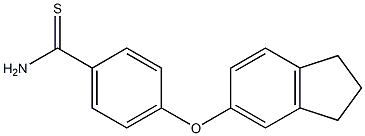 4-(2,3-dihydro-1H-inden-5-yloxy)benzene-1-carbothioamide Struktur