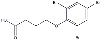 4-(2,4,6-tribromophenoxy)butanoic acid Struktur