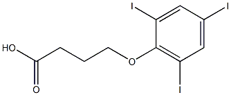 4-(2,4,6-triiodophenoxy)butanoic acid Struktur