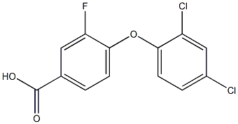 4-(2,4-dichlorophenoxy)-3-fluorobenzoic acid Struktur