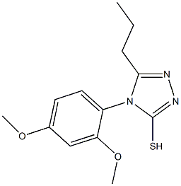 4-(2,4-dimethoxyphenyl)-5-propyl-4H-1,2,4-triazole-3-thiol Struktur