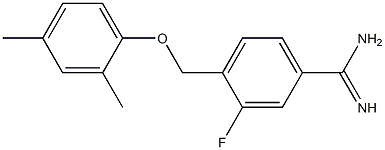 4-(2,4-dimethylphenoxymethyl)-3-fluorobenzene-1-carboximidamide Struktur