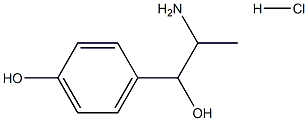 4-(2-amino-1-hydroxypropyl)phenol hydrochloride Struktur