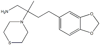 4-(2H-1,3-benzodioxol-5-yl)-2-methyl-2-(thiomorpholin-4-yl)butan-1-amine Struktur