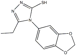 4-(2H-1,3-benzodioxol-5-yl)-5-ethyl-4H-1,2,4-triazole-3-thiol Struktur