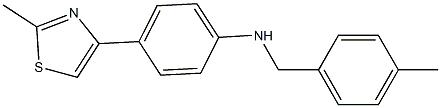 4-(2-methyl-1,3-thiazol-4-yl)-N-[(4-methylphenyl)methyl]aniline Struktur