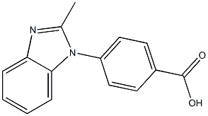 4-(2-methyl-1H-1,3-benzodiazol-1-yl)benzoic acid Struktur