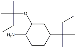 4-(2-methylbutan-2-yl)-2-[(2-methylbutan-2-yl)oxy]cyclohexan-1-amine Struktur