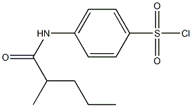 4-(2-methylpentanamido)benzene-1-sulfonyl chloride Struktur