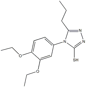 4-(3,4-diethoxyphenyl)-5-propyl-4H-1,2,4-triazole-3-thiol Struktur